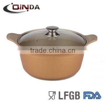 aluminum dia-cast soup pot with non-stick coating QD-DC028