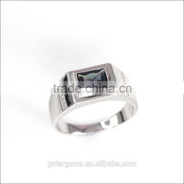 Fine 925 silver real gem stone man rings