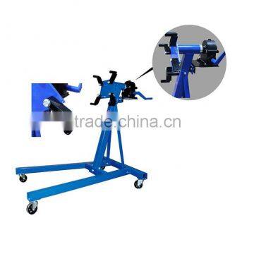 2000LBS Hydraulic Rotating Engine Repair Stand with Geared Head Swivel Head 360 degree Rotation