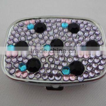 Custom Decorative Metal Bling Rhinestone Pill Box photo-2