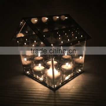 hot products 2017 house shaped reflective material candle holders,reflective glass price