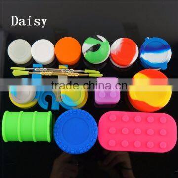 Silicone jars dab wax vaporizer oil container,FDA approved silicone container,food grade butane hash oil silicone container