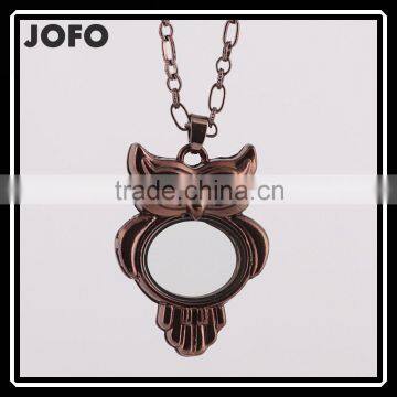 Original Owl Charm Pendant Metal Alloy Owl Floating Locket Jewelry