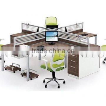 Hotsale Cross Cubicle Partition Modern Office Oak Table Workstation(SZ-WS028)