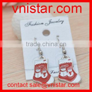 Vnistar Cheap Christmas Socks Earrings designs wholesale TER008 Low MOQ