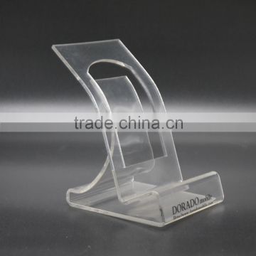 hot sale custom clear retail counter single acrylic telephone display holder