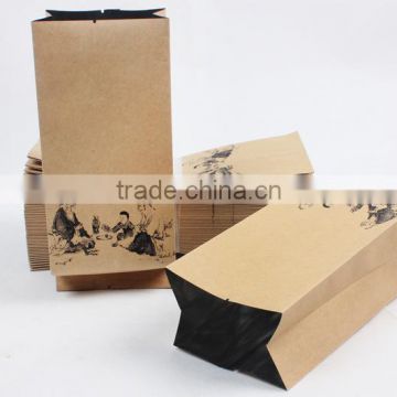 Accept Custom Print Kraft Paper Bag with Side Gusset