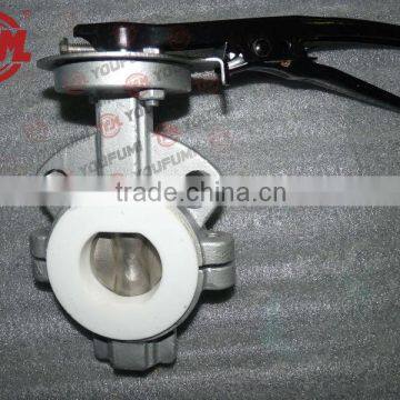 ANSI Butterfly Valve CF8 lined PTFE Wafer type