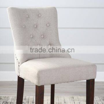 Raymer Furniture Living Beige Linen Tufted High Bar Stool photo-2