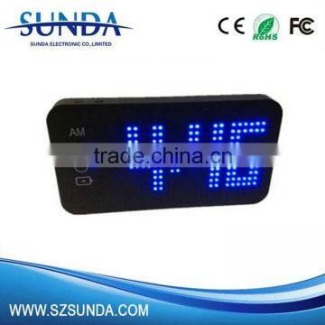 Popular items alarm digital alarm clock with usb charger power bank 4000mah