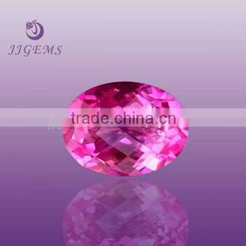 Wholesale 4*6mm oval 2# pink corundum stone