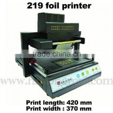TJ 219 foil printer hot stamping machine leather,varnished cloth,wooden board