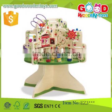 Exploratory Fun Bead Maze Toys Solid Wood Activity Center