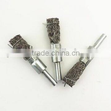 steel wire type brush with shaft,steel wire cup brush