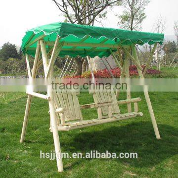 two seat wooden patio swing with canopy