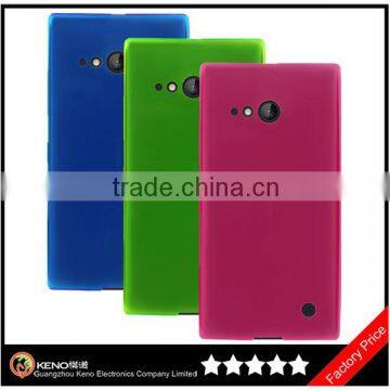 Keno Matte Finish TPU Flex-Gel Silicone Flip Cover Case for Nokia Lumia 730