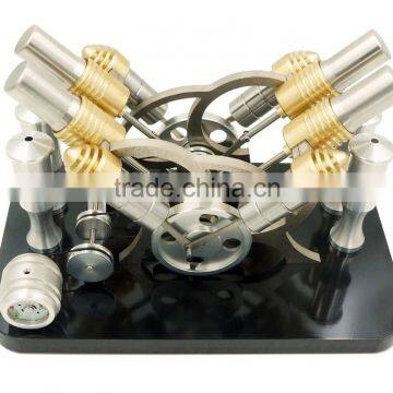 Micro engine, small engine, molding Hot Air Stirling engine model V4