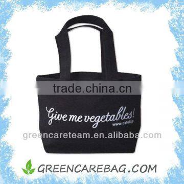 Natural Dyed Black Tote Canvas Wholesale Bags