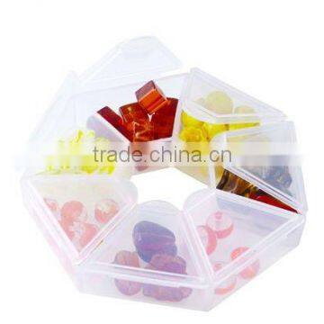 Heptagon Organizer box or plastic box for beads