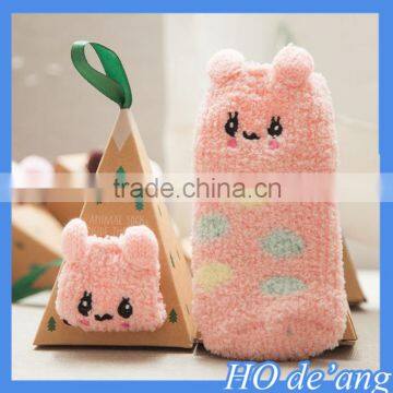 Silicone Non-slip Baby Socks Embroidery Three-dimensional Cartoon Coral Velvet Gift Box Baby Socks Floor Socks MHo-199 photo-4