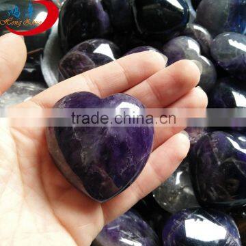 Craving Heart shaped chakra reiki purple gemstone