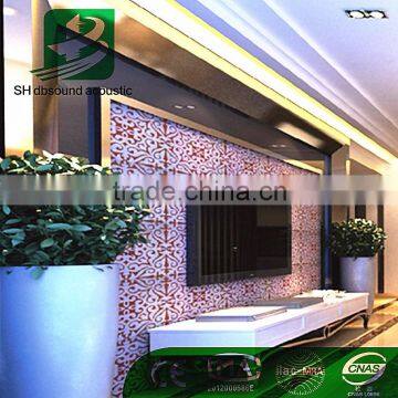 eco-friendly flocking acoustic wall panel for TV background decoration