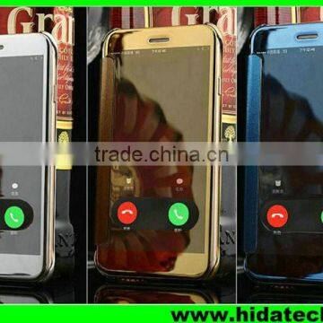 Clear Smart Visible Flip Leather Case for Apple IPhone 6 Mirror Leather Case photo-6