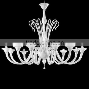 Contemporary Colored Glass Chandelier Lighting Pendant Hanging Light Fixture 12 Arms LED Suspension Lamp CZ3563/12