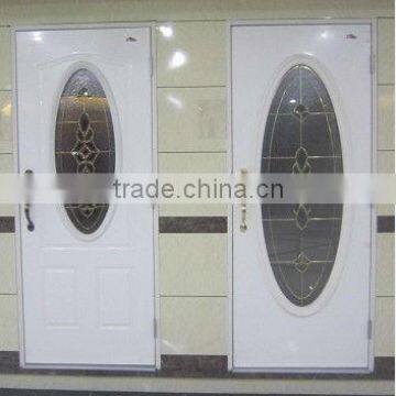 sunburst entry glass door, commercial steel glass door