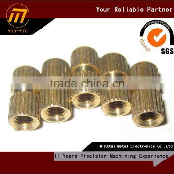 custom precision CNC machining copper sleeve nut