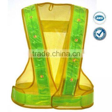 Yellow LED safety vest