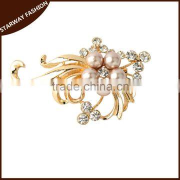 Fashion Rhinestone Crystal Wedding Flower Brooch Pin/
