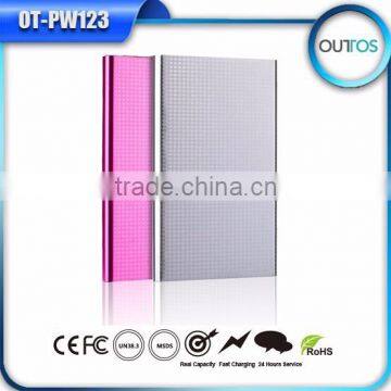 Best Utra-slim Aluminum Power Bank Lithium Ion Battery 4000mah