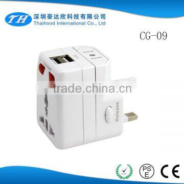 US UK AU EU plug universal USB travel adaptor, travel adater USB for mobile phone charging