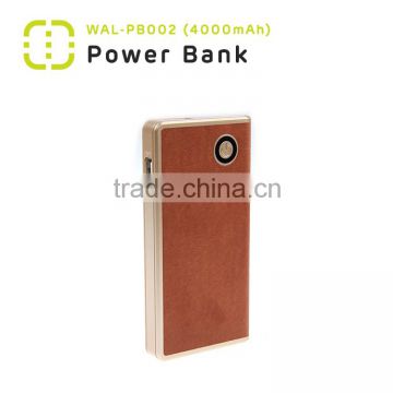 Fashionable and Portable Power Bank with PU Sticker