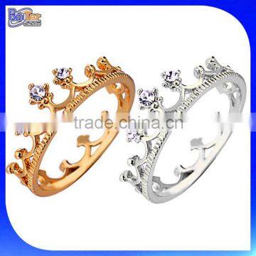 Best Seller Custom 925 Stelring Silver Princess Crown Ring,Crown Costume Jewelry Ring Crown Silver Ring