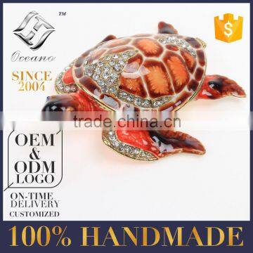 Best selling customized enamel sea turtle pewter jewelry box