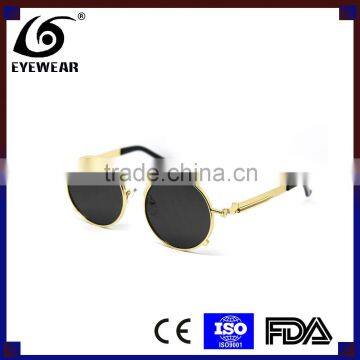 New Arrival Classics Creative Spring Hinge Round Metal Sunglasses