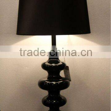 Hotel projects black table lamp made by resin T8010