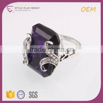 R63470A01 China wholesale jewelry silver plated 925 sterling silver genuine amethyst ring