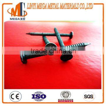 China nails factory supply for Nigeria black roofing nail screw shank