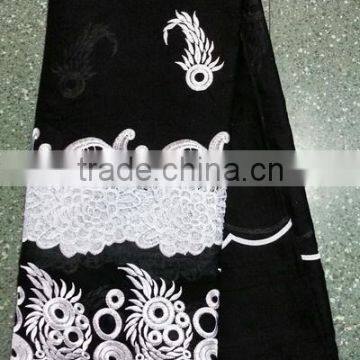 new style 100% cotton african lace fabric swiss voile lace dry lace