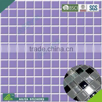 BSCI factory audit eco-friendly UV printing crystal custom kitchen removable tile stickers for bathroom