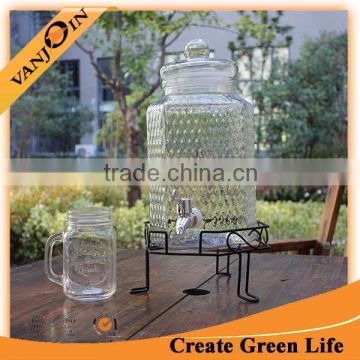 4L Hexagonal Beverage Dispenser Jar with Spigot