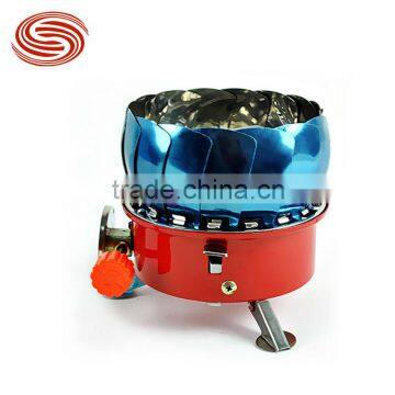 Wholesale or Retail Outdoor Camping Gas Stove Lotus Shape Wind Cap Portable Stove Outdoor Picnic Stoves Electronic Ignition