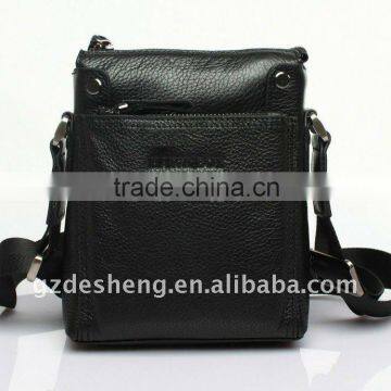 wholesale black leather waterproof men briefcase