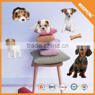 Popular funny waterproof adhesive removable 3d wall sticker