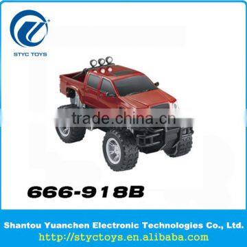 2016 New 4ch rc car 1:18 big wheel with light 6 design high speed truck for sales