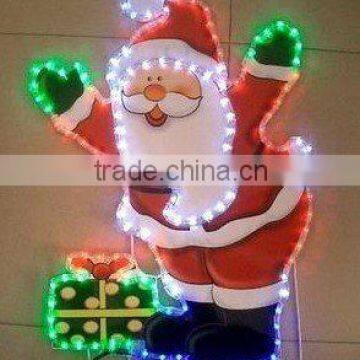 led santa father motif light