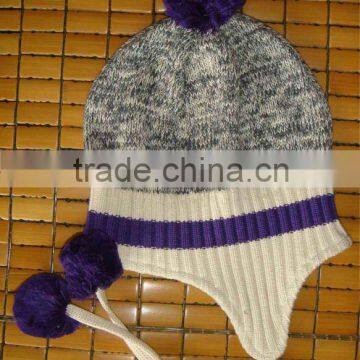 Custom winter earflap beanie / fleece knitting pattern